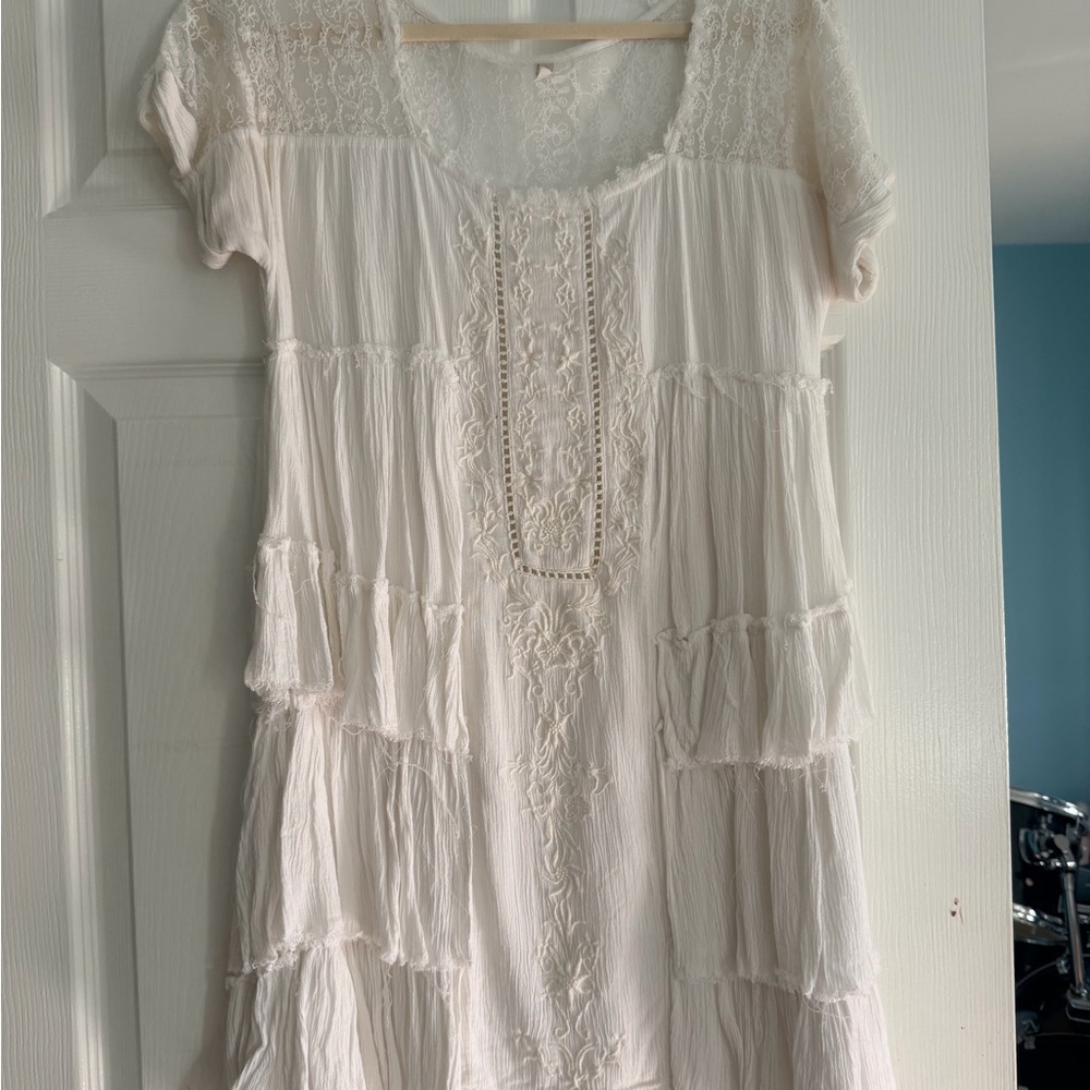 Free People White Lace Sheer Slip Dress - Picture 4 of 6